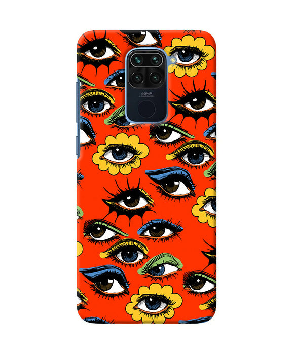 Abstract Eyes Pattern Redmi Note 9 Back Cover