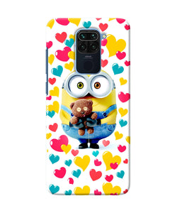 Minion Teddy Hearts Redmi Note 9 Back Cover