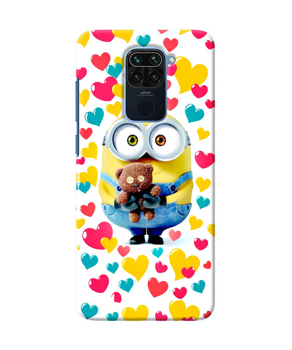 Minion Teddy Hearts Redmi Note 9 Back Cover