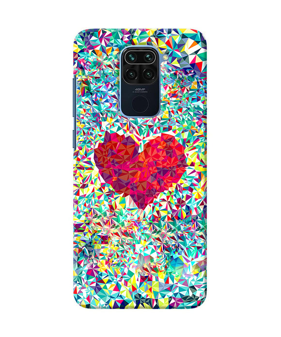 Red Heart Print Redmi Note 9 Back Cover