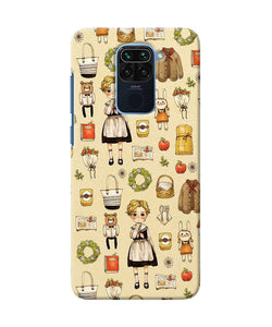 Canvas Girl Print Redmi Note 9 Back Cover