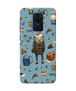 Canvas Rabbit Print Redmi Note 9 Back Cover