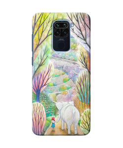 Natual Elephant Girl Redmi Note 9 Back Cover