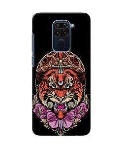 Abstract Tiger Redmi Note 9 Back Cover