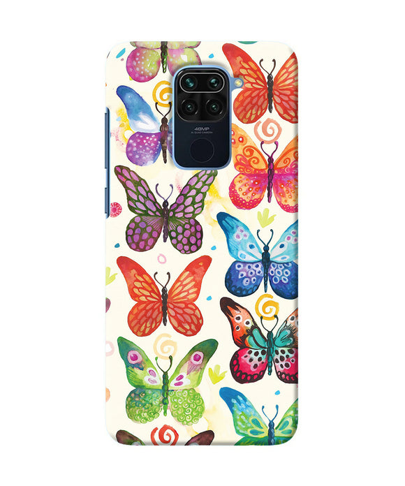 Abstract Butterfly Print Redmi Note 9 Back Cover
