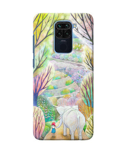 Natual Elephant Girl Redmi Note 9 Back Cover