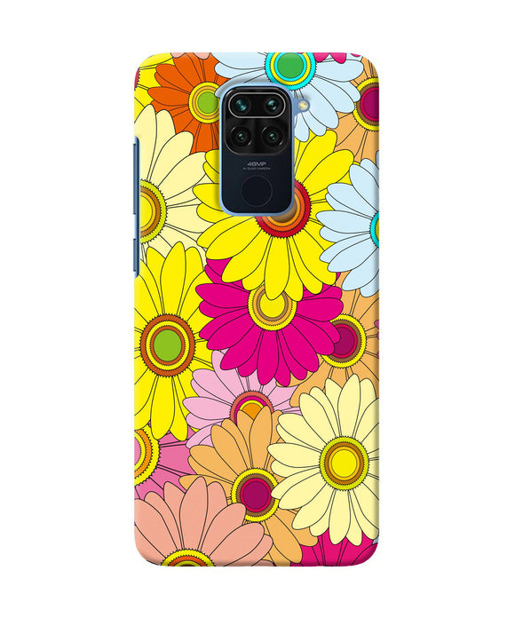 Abstract Colorful Flowers Redmi Note 9 Back Cover