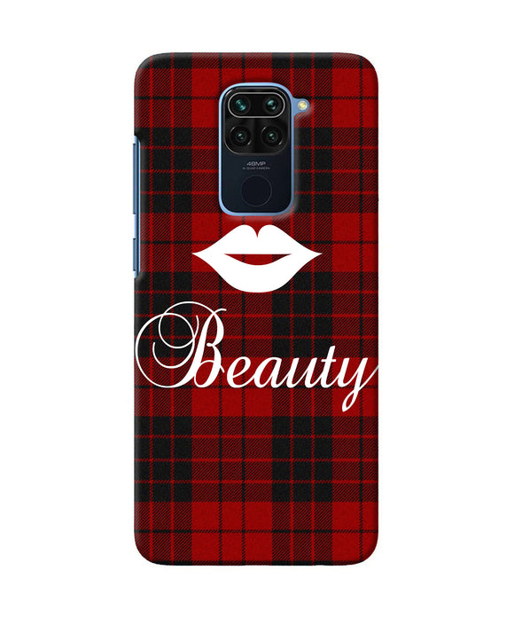 Beauty Red Square Redmi Note 9 Back Cover