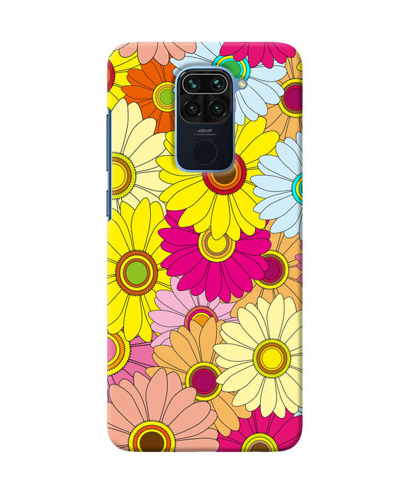 Abstract Colorful Flowers Redmi Note 9 Back Cover