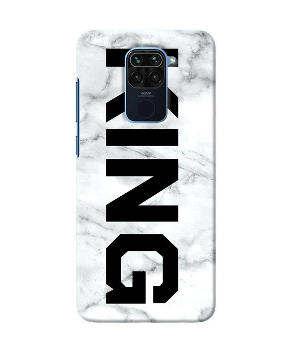 King Marble Text Redmi Note 9 Back Cover