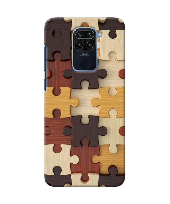 Wooden Puzzle Redmi Note 9 Back Cover