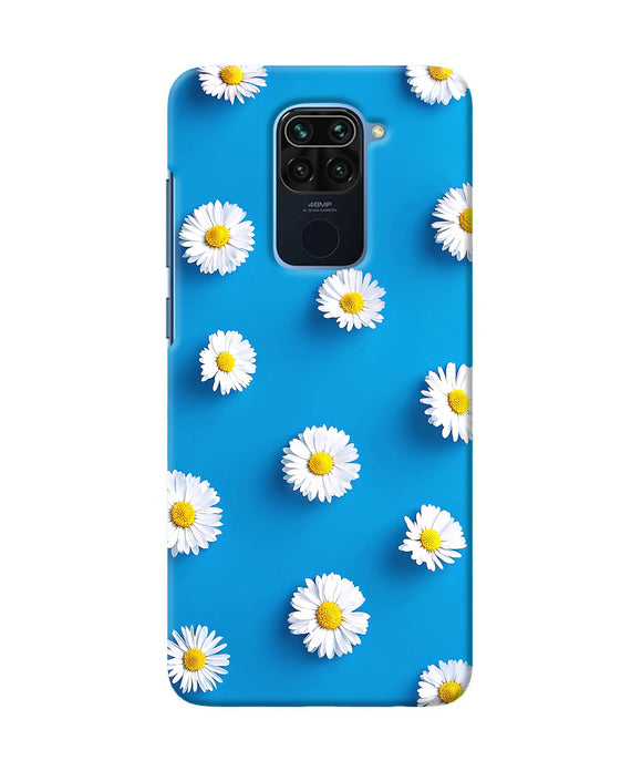 White Flowers Redmi Note 9 Back Cover
