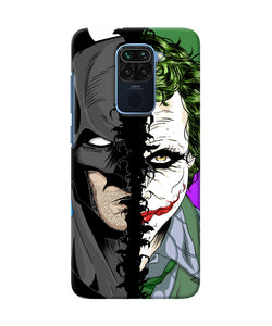 Batman Vs Joker Half Face Redmi Note 9 Back Cover