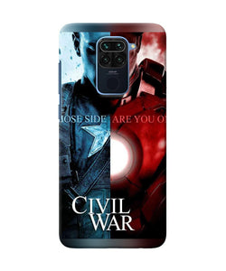 Civil War Redmi Note 9 Back Cover