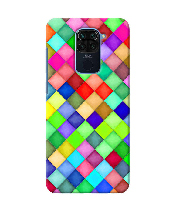 Abstract Colorful Squares Redmi Note 9 Back Cover