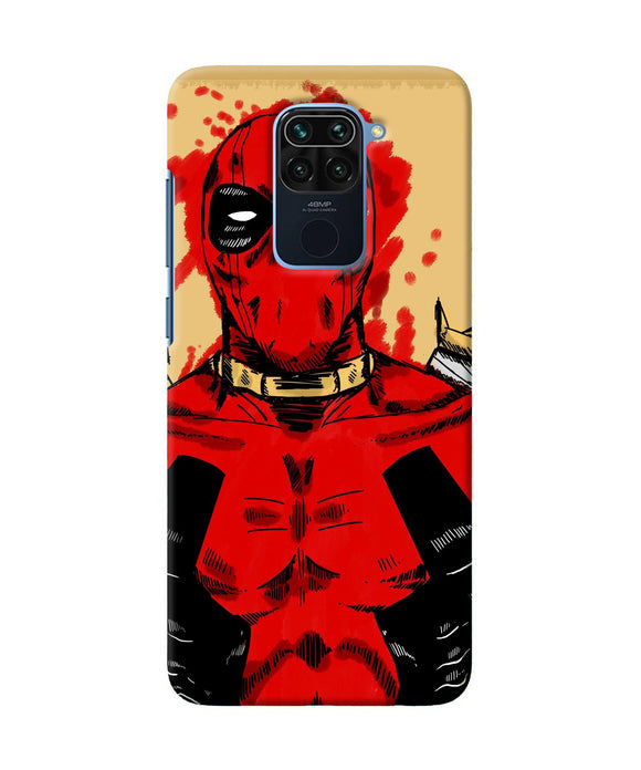 Blooded Deadpool Redmi Note 9 Back Cover