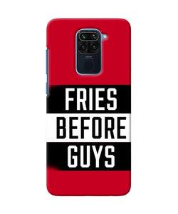 Fries Before Guys Quote Redmi Note 9 Back Cover