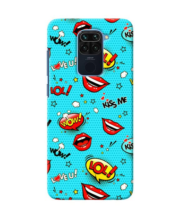 Lol Lips Print Redmi Note 9 Back Cover