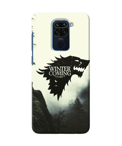 Winter Coming Stark Redmi Note 9 Back Cover