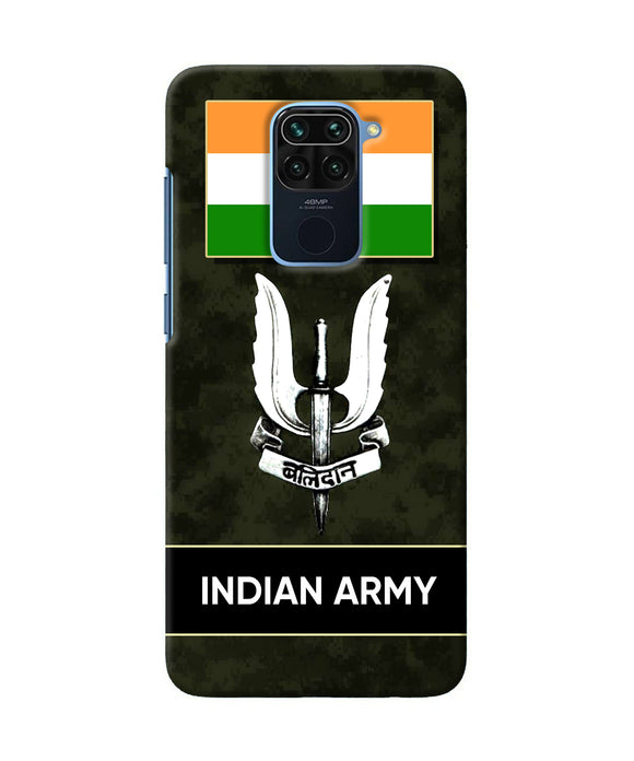 Indian Flag Balidan Logo Redmi Note 9 Back Cover
