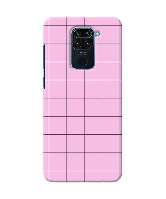 Pink Square Print Redmi Note 9 Back Cover
