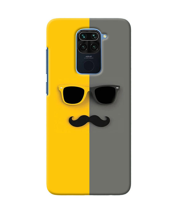 Mustache Glass Redmi Note 9 Back Cover