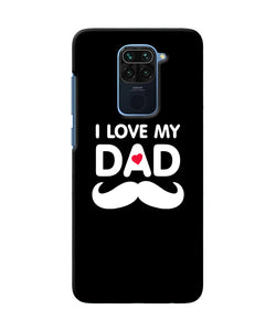 I Love My Dad Mustache Redmi Note 9 Back Cover