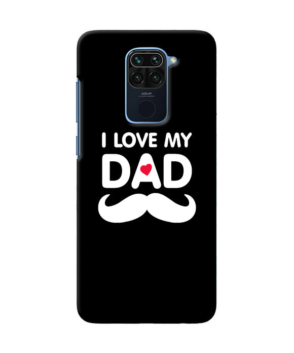 I Love My Dad Mustache Redmi Note 9 Back Cover