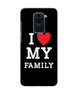 I Love My Family Redmi Note 9 Back Cover