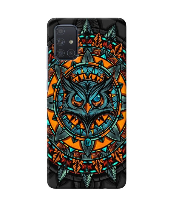 Angry Owl Art Samsung A71 Back Cover