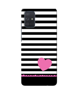 Abstract Heart Samsung A71 Back Cover
