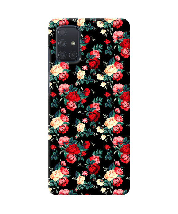 Rose Pattern Samsung A71 Back Cover