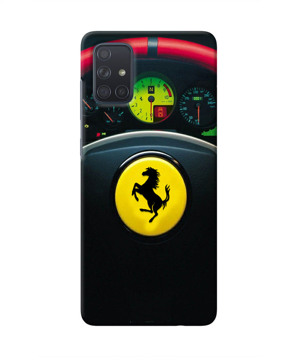 Ferrari Steeriing Wheel Samsung A71 Real 4D Back Cover