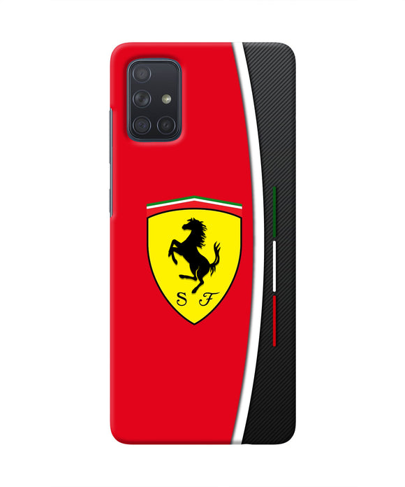 Ferrari Abstract Red Samsung A71 Real 4D Back Cover