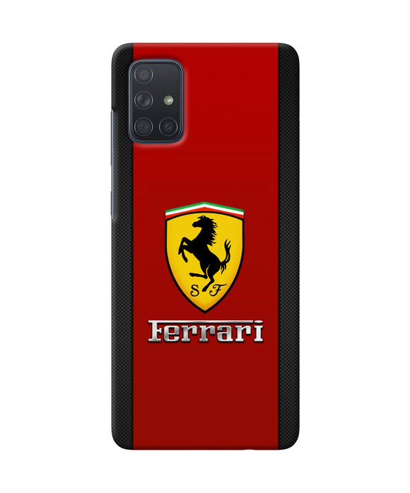 Ferrari Abstract Maroon Samsung A71 Real 4D Back Cover