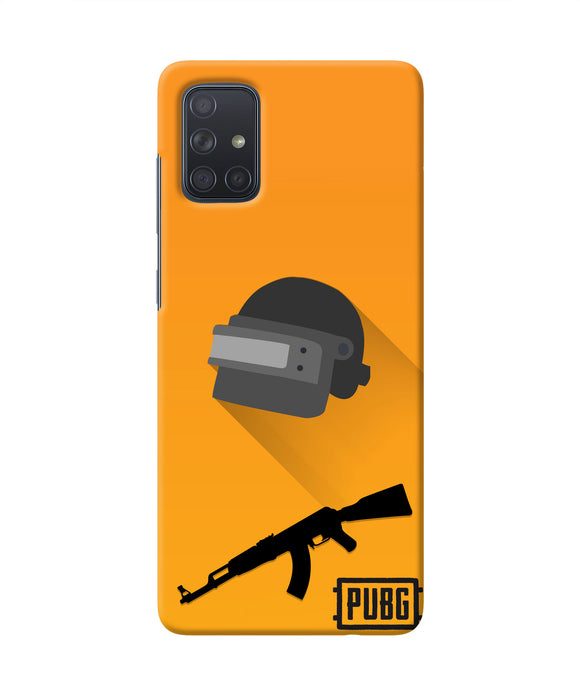 PUBG Helmet and Gun Samsung A71 Real 4D Back Cover