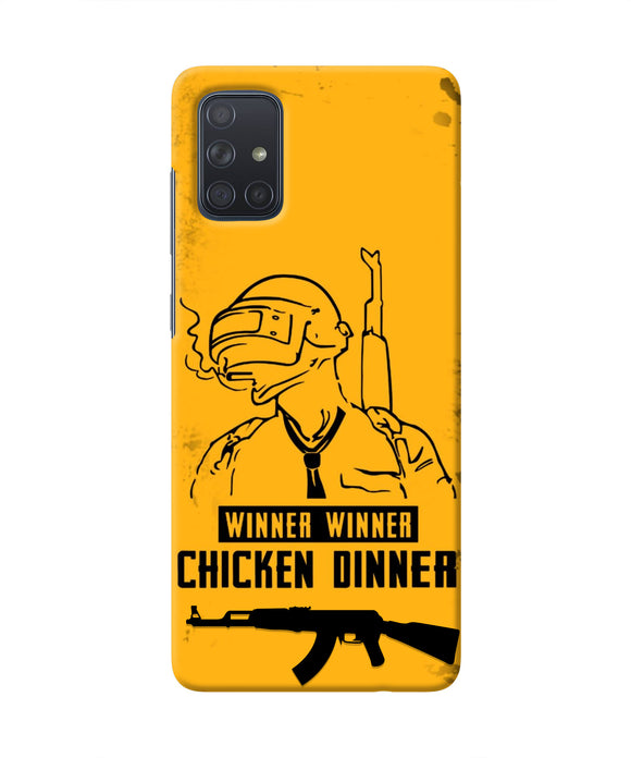 PUBG Chicken Dinner Samsung A71 Real 4D Back Cover