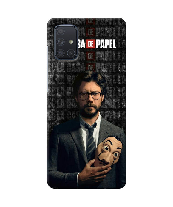 Money Heist Professor with Mask Samsung A71 Back Cover