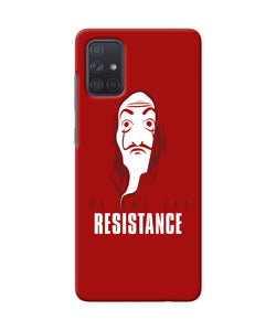 Money Heist Resistance Quote Samsung A71 Back Cover