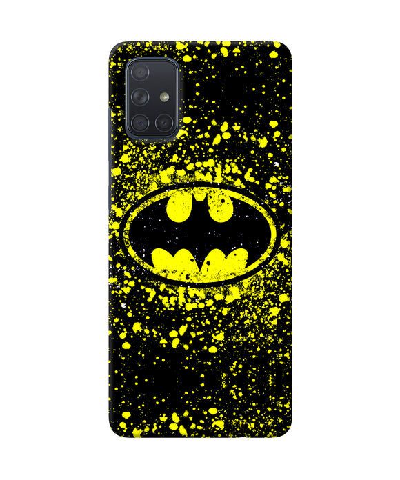 Batman Last Knight Print Yellow Samsung A71 Back Cover