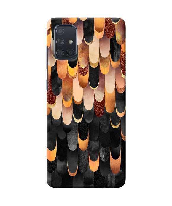 Abstract Wooden Rug Samsung A71 Back Cover