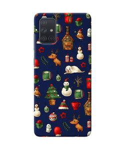 Canvas Christmas Print Samsung A71 Back Cover