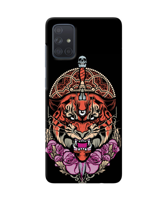 Abstract Tiger Samsung A71 Back Cover