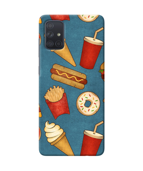 Abstract Food Print Samsung A71 Back Cover