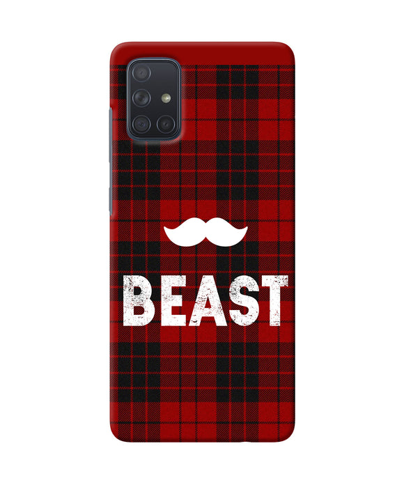 Beast Red Square Samsung A71 Back Cover