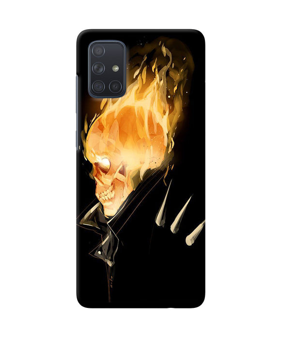 Burning Ghost Rider Samsung A71 Back Cover