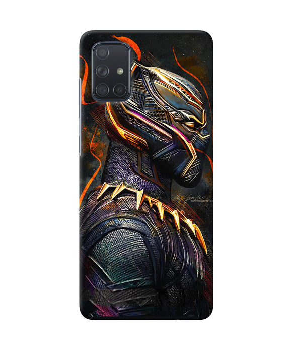 Black Panther Side Face Samsung A71 Back Cover