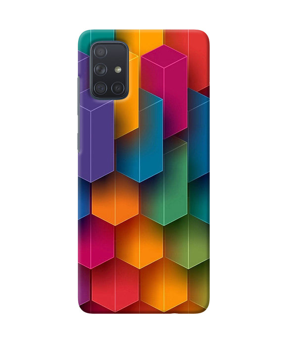 Abstract Rectangle Print Samsung A71 Back Cover