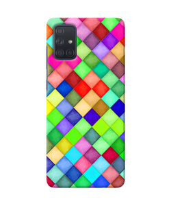 Abstract Colorful Squares Samsung A71 Back Cover