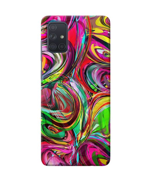 Abstract Colorful Ink Samsung A71 Back Cover